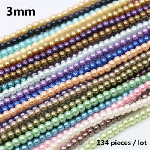 3mm Multicolor Round Shell Pearl Beads SeaShell DIY Loose Beads Jewelry Making Design New For Necklace&Bracelet Accessory Parts