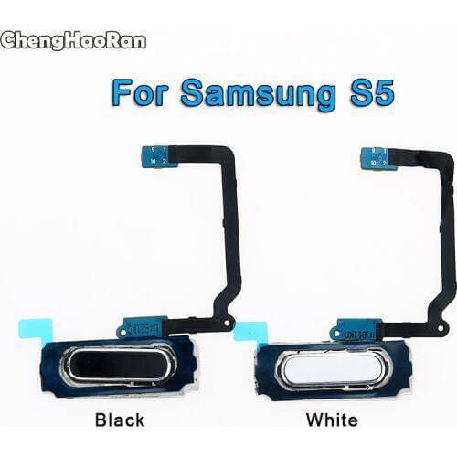 ChengHaoRan Black/White Home Button Keypad Flex Cable Ribbon Parts For Samsung Galaxy S5 G900 G900F G900A G900H