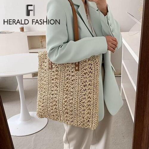 Summer Weave Straw Bags for Women 2021 Brand Designer Beach Shoulder Crossbody Bags Female Travel Handbags Ladies Fashion Totes