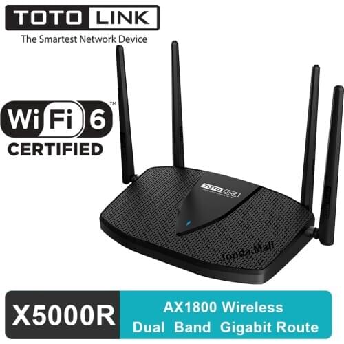 TOTOLINK Wi-Fi 6 Gigabit router X5000R AX1800 1000Mbps 2.4G&5G Wireless Routers extender wifi repeaterMU-MIMO IPv6 DDNS