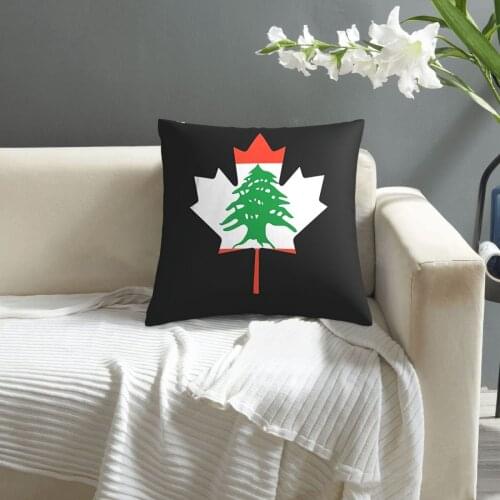 Lebanon Flag Canada Maple Leaf pillowcase printed cushion cover sofa waist pillow pillow cover