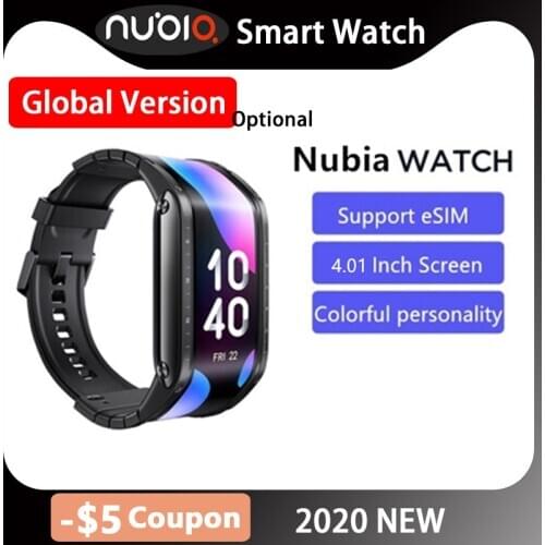 2020 New Original Nubia Smart Watch Cell phone foldable flexible display Snapdragon 8909W 4.01inch OLED Smartband