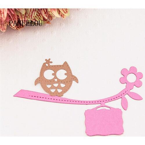 PANFELOU 9.5x6.3cm Owl cage metal craft Carbon Steel Cutter paper die cutting dies Scrapbooking/DIY Embossing cards