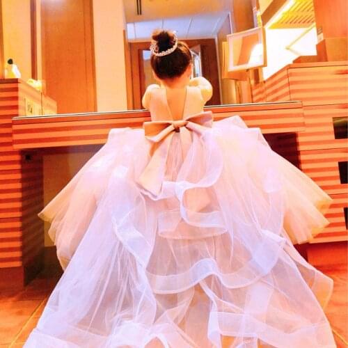 Flower girl dress train, Flower girl dress toddler long sleeve, Ivory girl dress, Flower girl dress classic,Flower girl dress tu