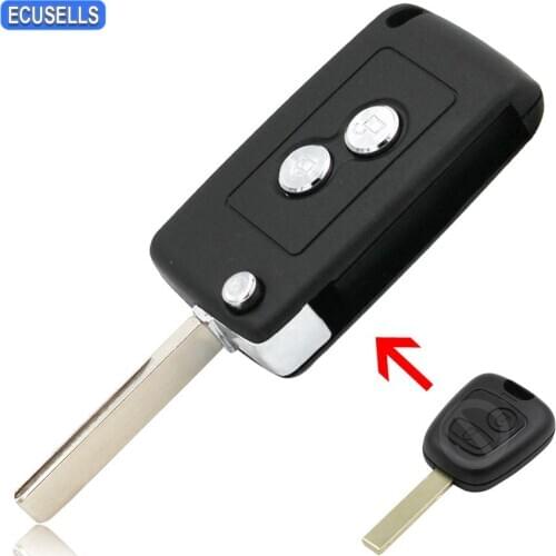 2 Button Modified Flip Folding Remote Key Shell Case Fob For Citroen C1 C2 C3 Pluriel C4 C5 C8 Xsara Picasso Blade with Groove