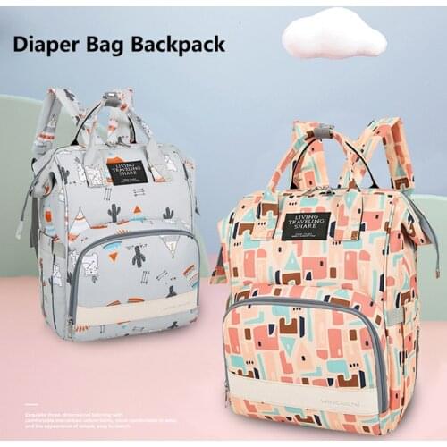 Diaper Bag Backpack, Baby Diaper Bags Large Capacity Diaper Backpack Independent Wet Cloth Bag Multi-Function Waterproof Back