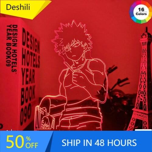 3d Light Bakugo My Hero Academia for Bedroom Decor Birthday Gift Manga Gadget My Hero Academia Katsuki Bakugo Lamp Anime