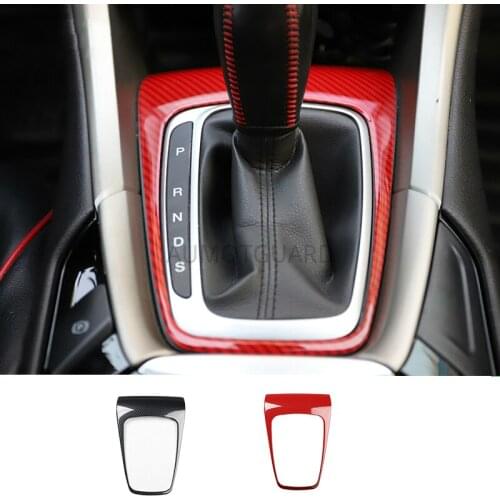 Carbon Fiber Red/Black color ABS Gear Shift panel frame Sticker Interior Trim For Ford Fusion Mondeo 2013 2014 2015 2016