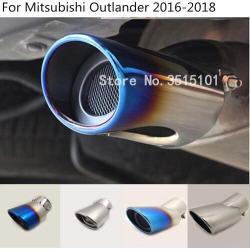 Car rear back Cover Muffler End Stainless steel Tail Pipe Dedicate outlet Exhaust For Mitsubishi Outlander 2016 2017 2018 2019