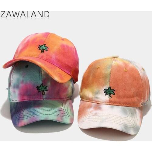 Zawaland New Fashion Baseball Cap Tie-Dye Men Womens Outdoor Casual Adjustable Accessories Summer Sun Protection Hip Hop Hat
