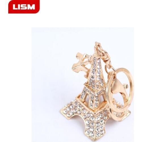 Eiffel Tower Keychain for Keys Souvenirs, Paris Tour Eiffel Rhinestone Key Chain Key Ring Decoration Key Holder