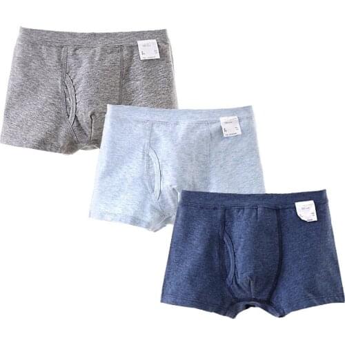 3Pcs/Lot Boys Panties Sets 2 To 14 Years Boxer Boys Under Shorts Solid Striped Cotton Briefs Kids Underpants Children Underwear