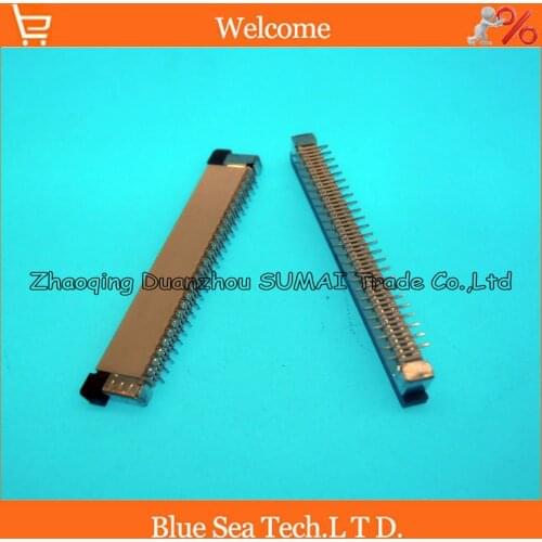 50Pin Erect SMD type Staggered Pin FPC/FFC 50 Pin 0.5mm cable connector socket for LCD screen of DVD/GPS/MP3/PDA/Phone ect
