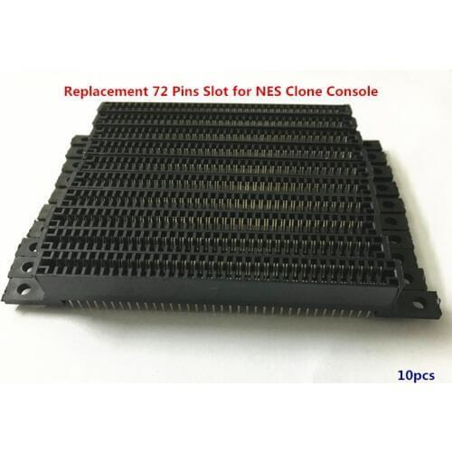 Free shipping 10PCS Replacement 72Pins Slot for NES Clone Console