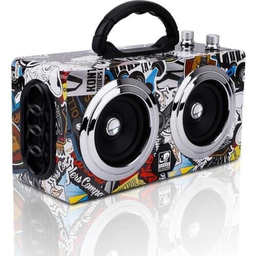 20W High Power Wireless Bluetooth Column Wooden Speakers Loudspeaker Stereo Super Bass Boombox car outdoor radio subwoofer