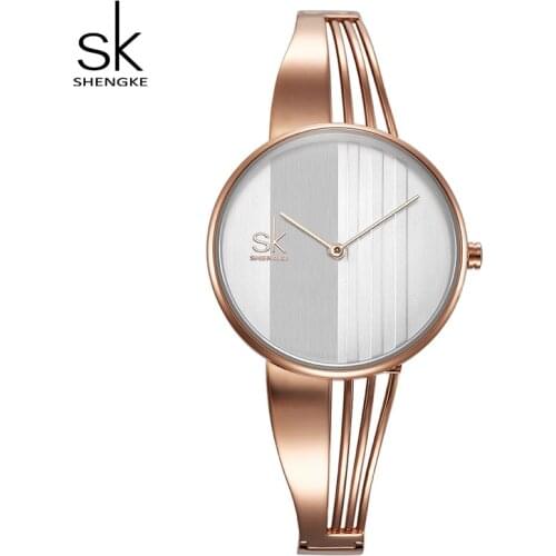 Shengke Creative Quartz Watch Women Luxury Gold Bracelet Watches Ladies Wrist Watch Reloj Mujer 2019 SK Montre Femme #K0062