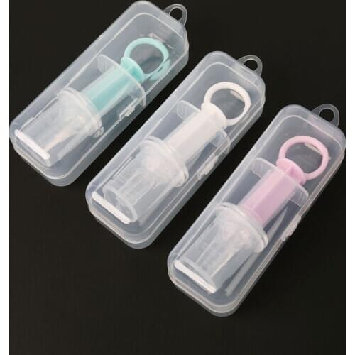 Baby Kids Medicine Needle Feeder Dropper Dispenser Feeding Utensils With A Box E06F
