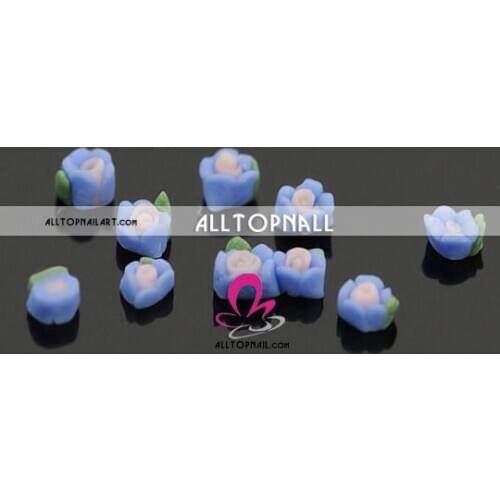 DHL or EMS Free Shipping Mix Colour 3D Ceramic Flower 2000pcs 3D Polymer Clay Flower for Nail Art Decoration