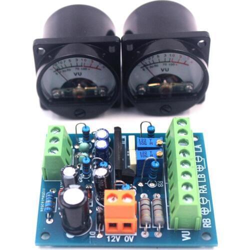 2pcs Panel VU Audio Level indicator Music spectrum with driver board For Amplifier Speakers