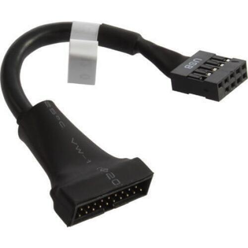 USB 2.0 9pin male housing to USB 3.0 20pin female extension cable male to female extension cable