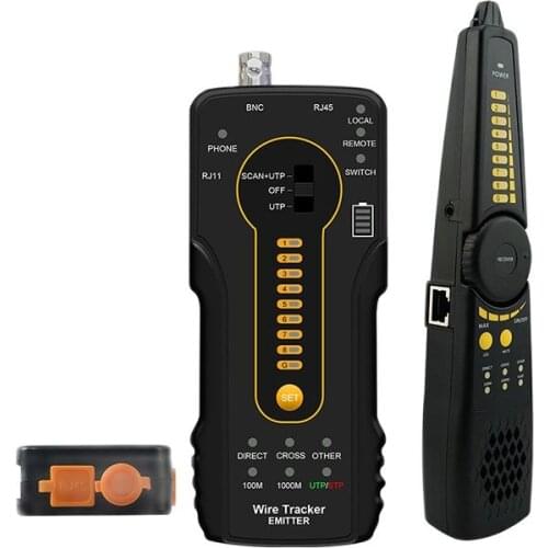 Cable tracer Line Locator Portable Wire Tracker Cable Tester Finder UTP/STP/RJ45/RJ11 Network Cable Testing BNC cable Measure