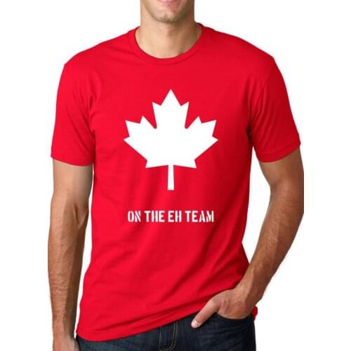 Canada eh team funny Canada shirt T Shirt Cotton Short Sleeve T-shirt Top Tees More Size and Colors-A375