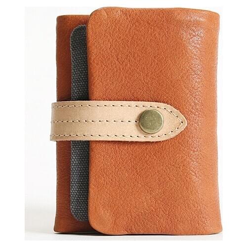 100% Genuine Leather Wallet For Men Male Short Vintage Handmade Trifold Wallets Purse With Card Holder Coin Pocket High Quality