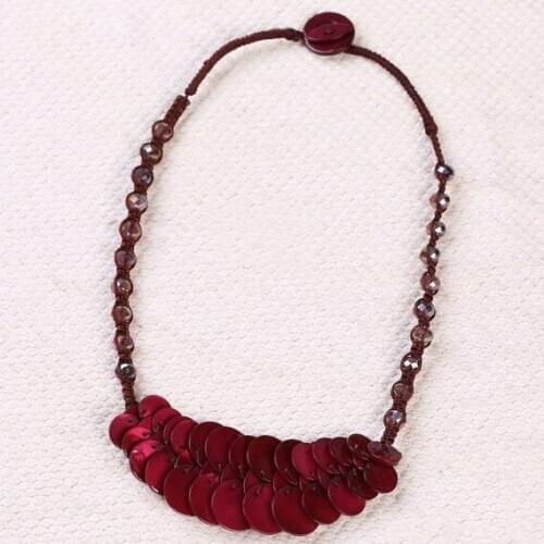 Red necklace shell necklace new season necklace