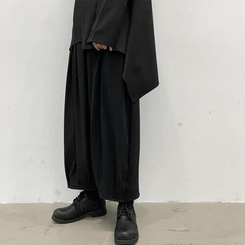 Mens mountain dark style skirt pants mens and womens youth Harem Pants loose knitted casual pants