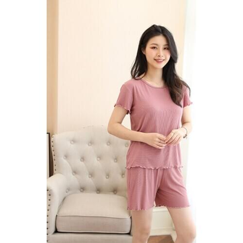 Soft Two-Pieces Pajama suit Modal Pajamas Sets Women Sleepwear Family Pijama female Night Suit Ladies Casual Home Clothing