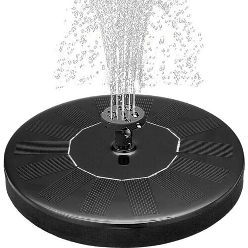 Solar Powered Fountain Pump Anti-Clogging Round Solar Water Pump For Garden Pond Aquarium Anti-Clogging Solar Fountain Pump