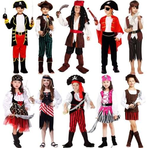 Halloween costumes for girl kids child children boys girls scary pirates of the caribbean costume pirate costume jack sparrow