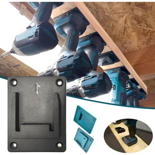 New Battery Storage Holder Power Tool 18v Battery Wall Mount Bracket And Cordless Drill Holder Electric Too For Makita/bosch 18v