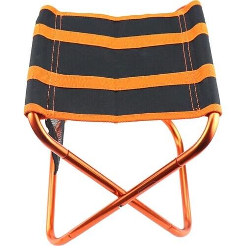 Outdoor Fishing Picnic Camping Lightweight Folding Stool Portable Stripe Chair