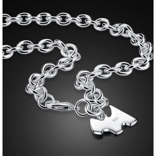 925 sterling silver necklace female cute puppy pendant necklace multi-size choice student jewelry popular gift for girlfriend