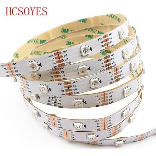 WS2813 led pixel strip 1m/5m Dual-signal 30/60/144 pixels/leds/m,WS2812B Updated Black/White PCB,IP30/IP65/IP67 DC5V