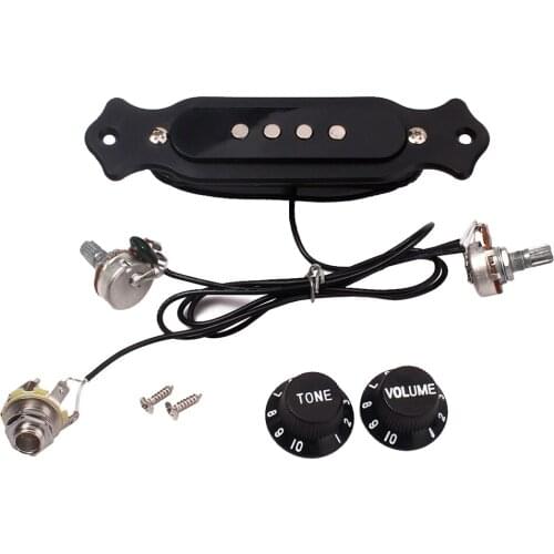 Professional 4string Electric Guitar Pickup W/Control Knob Repalcement Black