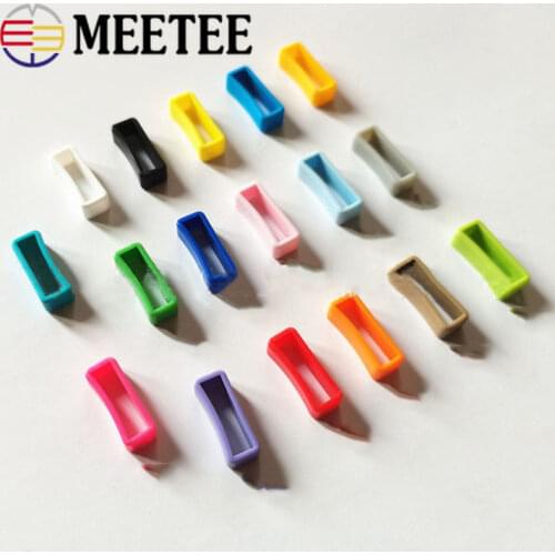 100pcs 10/17/20/25mm Plastic Belt Buckles Square Rings Loop Keeper Backpack Strap Harness DIY Bags Clothing Webbing Accessories