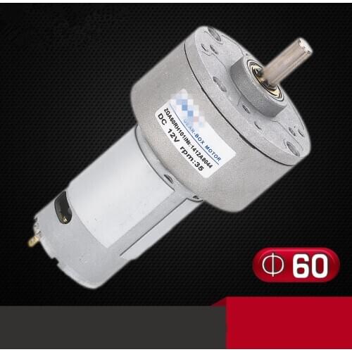 ZGA60RH-G Gear Motor 60mm Miniature DC Gear Motor 12V 24V Output Shaft Center 9.3RPM 200RPM