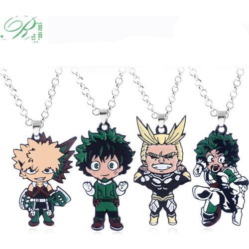 RJ My Hero Academia Figure Logo Necklaces Pendant Boku no hero Academia kohei horikoshi Metal Choker Men Jewelry Gift