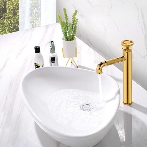 Luxury High brass bathroom sink faucet Single hole cold hot water basin mixer faucet Top quality copper bath faucet,Gold/Black