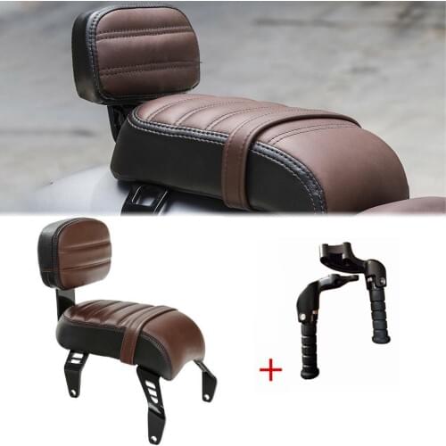 Motorcycle Passenger Rear Seat Cushion + Foot Peg For Indian Bobber