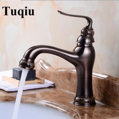 Vidric Fashion Europe style Basin Crane brass brown antique bronze finished bathroom hot and cold sink faucet basin faucet