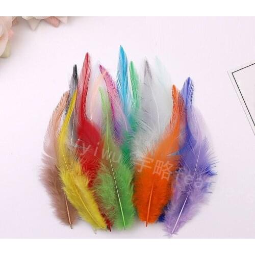 0pcs colorful white rooster feather hot sale for clothes DIY decoration 10-15cm/4-6 inch catch dream net feather diy accessories