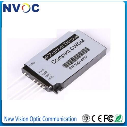 1* 4 CCWDM Fiber Optical 1550-1570-1590-1610nm 4ch Compact CWDM Mux/Demux Multiplexer Module,No Connector and Updated Port