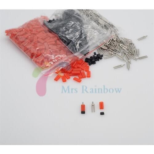 1000/Sets Dentist Lab Metal Pins Use Double Twin Pin & Plastic Sleeves Dental Laboratory Accessories