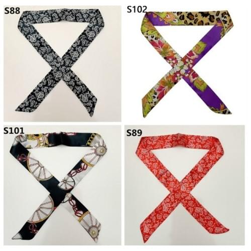 101 Colors Fashion Leopard Scarf Women Bag Scarf 2020 New Brand Skinny Scarf For Women Head Neck Long Handle Bag Scarves Wraps