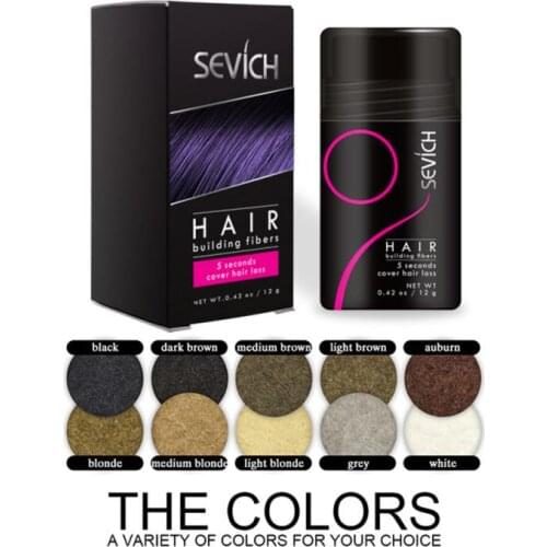 12g Hair Fiber Applicator Hair Building Fiber Spray Pump Styling Color Powder Extension Thinning Thickening Hair Growth