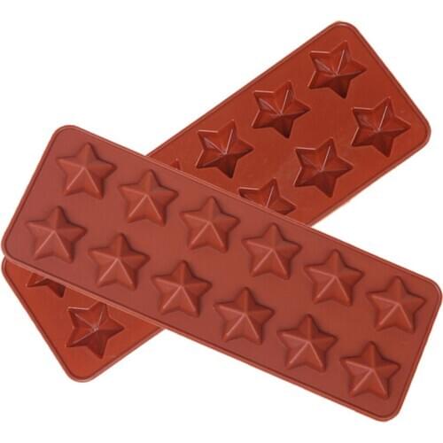 12 Grids Stars Mold Candy Silicone Mould Ice Cube Tay Mold 3D Stars Shape Chocolate DIY Cake Decor Kitchen Baking Dessert Tools