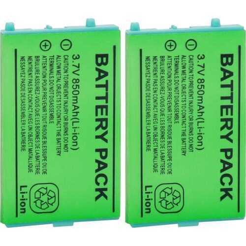 2X 850mAh Battery for Nintend GBA SP GameBoy Advance 3.7V Li-Ion Lithium Rechargeable Batteries